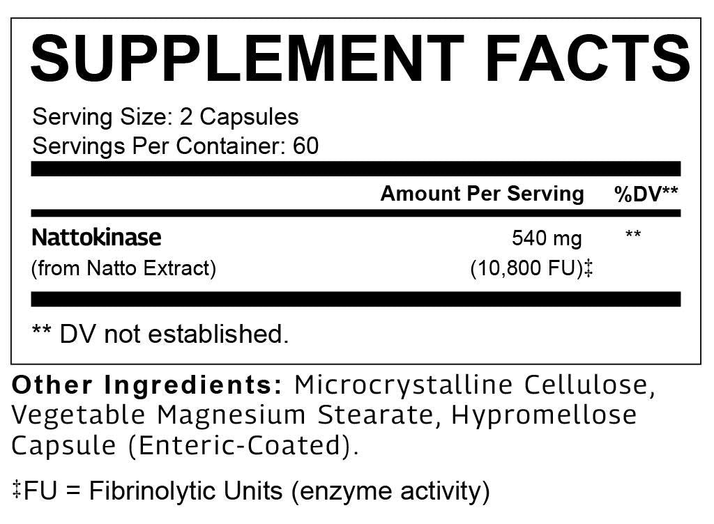 Nattokinase 10,800 FU - Enteric Coated