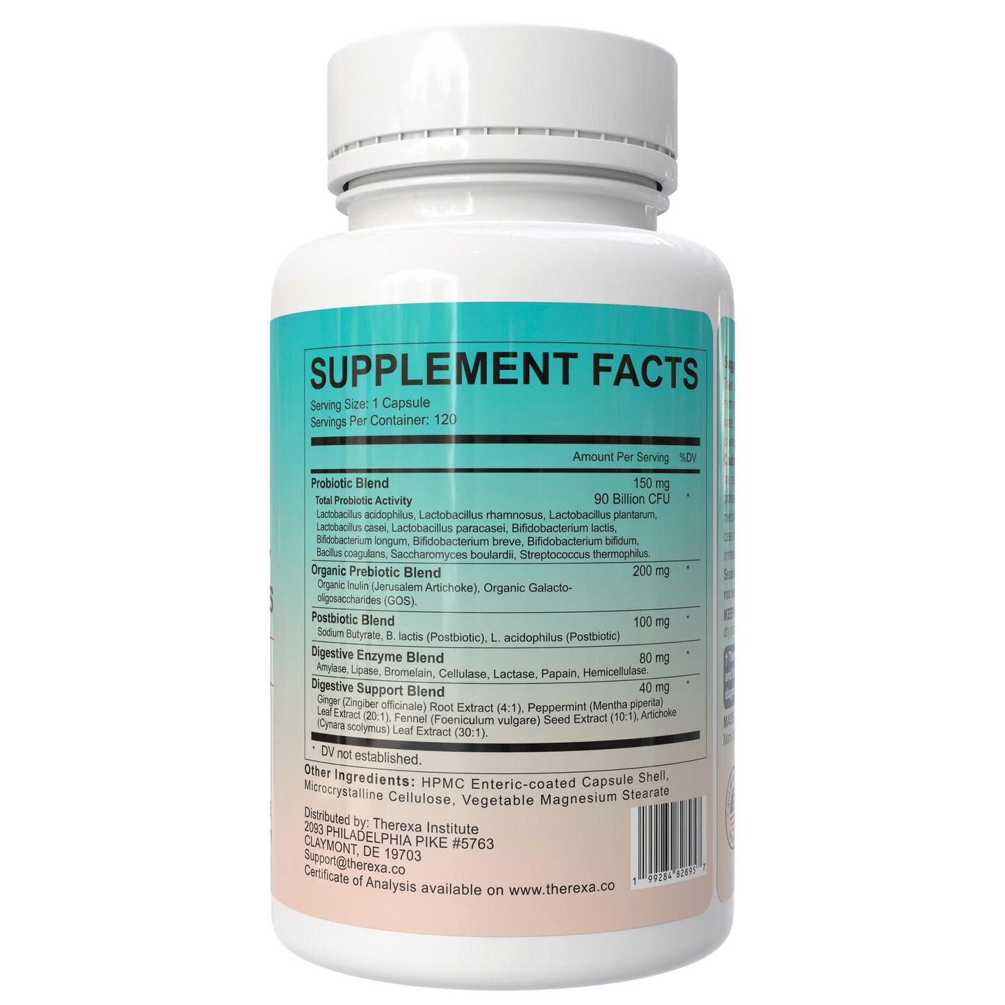 Probiotics 90 Billion CFU - 5-in-1 with Prebiotics, Postbiotics & Enzymes