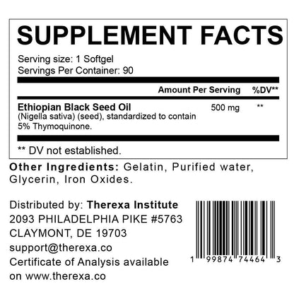 Ethiopian Black Seed Oil 5% Thymoquinone - Cold-Pressed